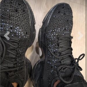 Black Rhinestone Sneakers